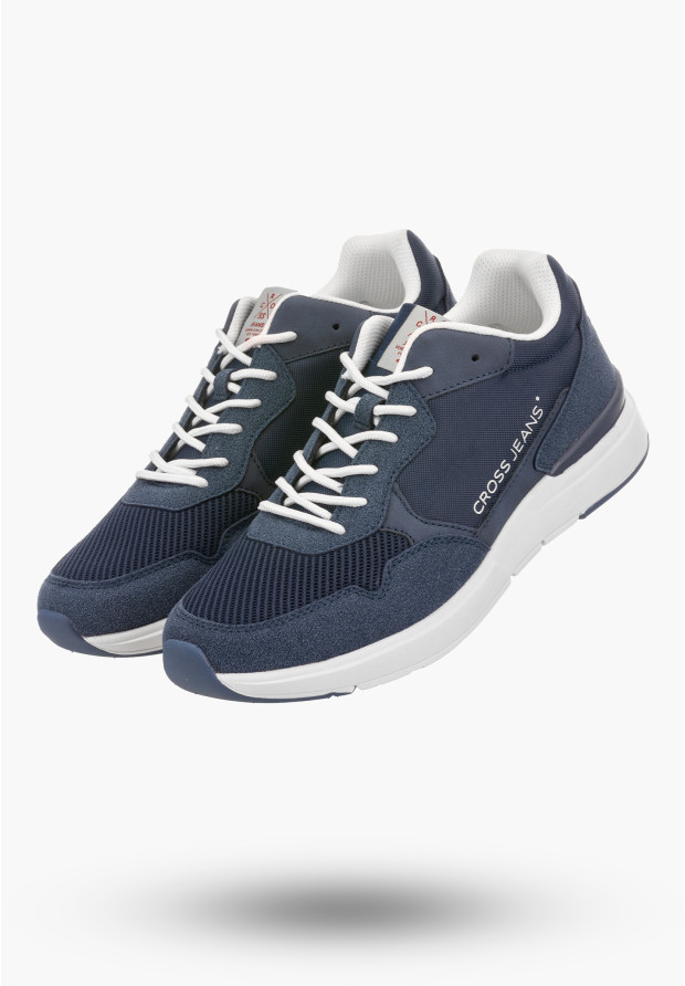 Buty Męskie Cross Jeans Granatowe Sneakersy LL1R4054