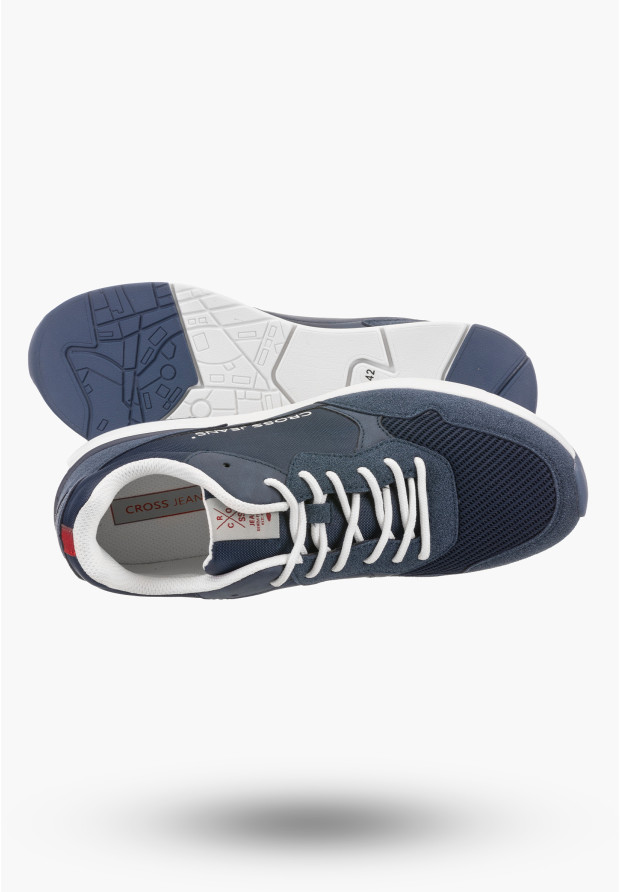 Buty Męskie Cross Jeans Granatowe Sneakersy LL1R4054
