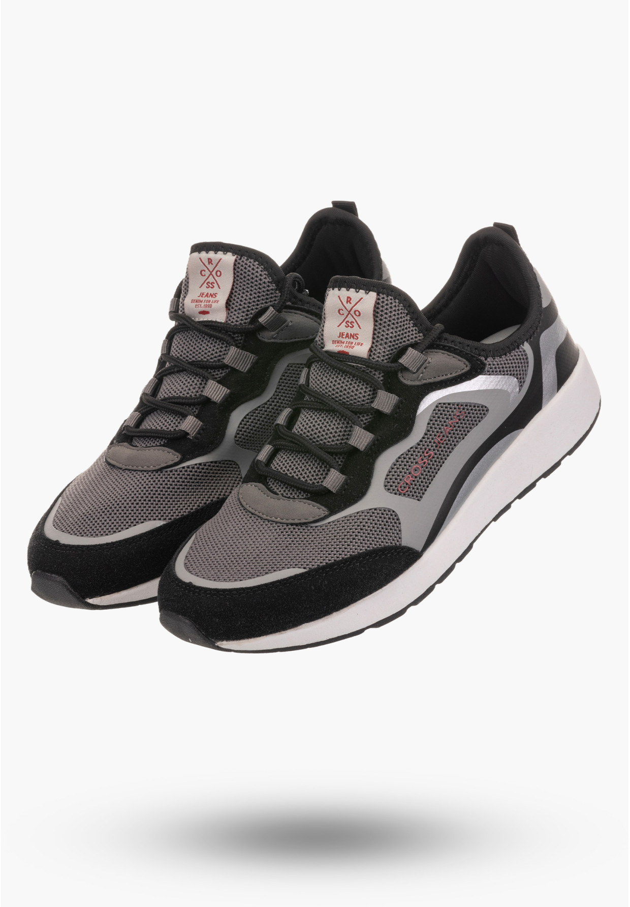 Buty Damskie Cross Jeans Sneakersy Sportowe Czarne HH2R4058C
