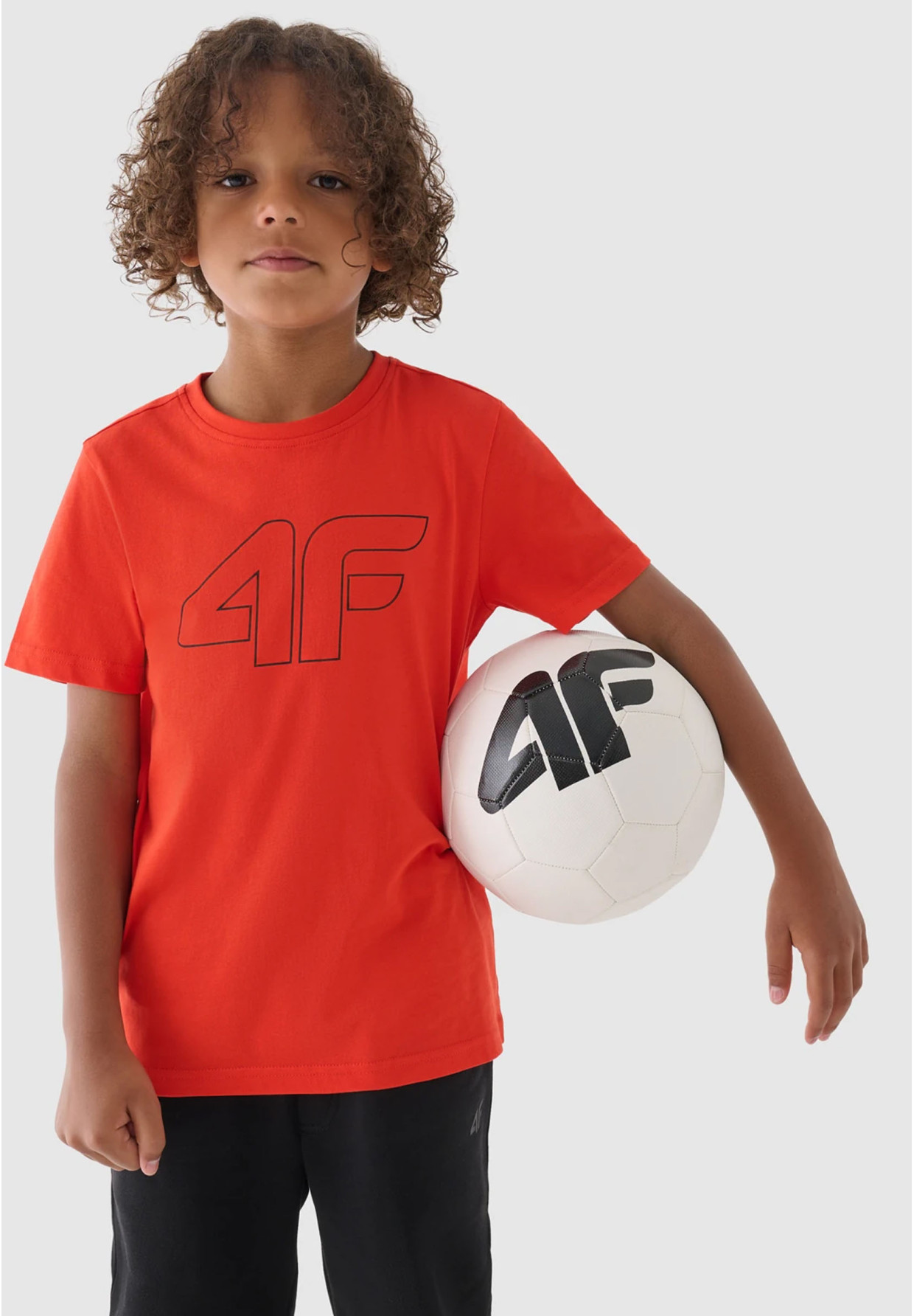 Koszulka 4F Pomarańczowy T-shirt chłopięcy Regular 4FJWMM00TTSHM1627