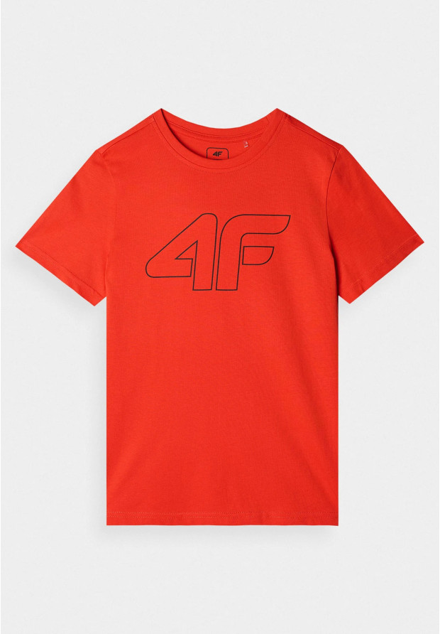Koszulka 4F Pomarańczowy T-shirt chłopięcy Regular 4FJWMM00TTSHM1627