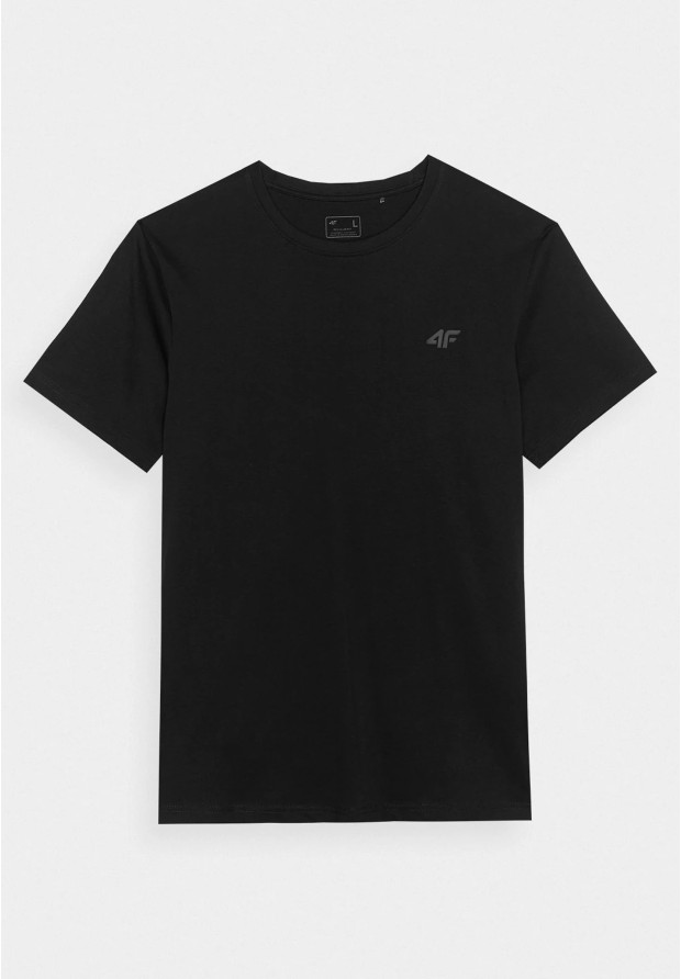 Koszulka Męska 4F Sportowy T-shirt Czarny Regular TTSHM1154