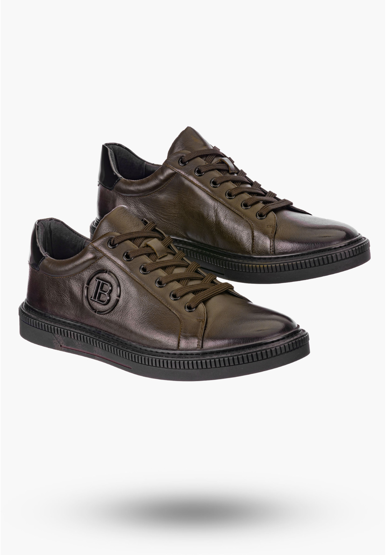 Buty Męskie JOHN DOUBARE Skórzane Brązowe Półbuty QA530D