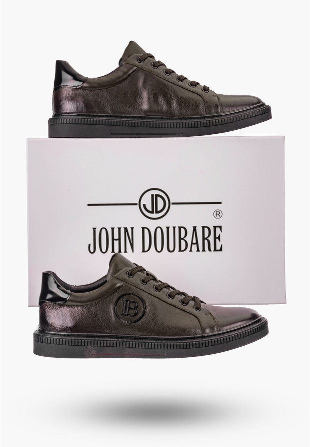 Buty Męskie JOHN DOUBARE Skórzane Brązowe Półbuty QA530D