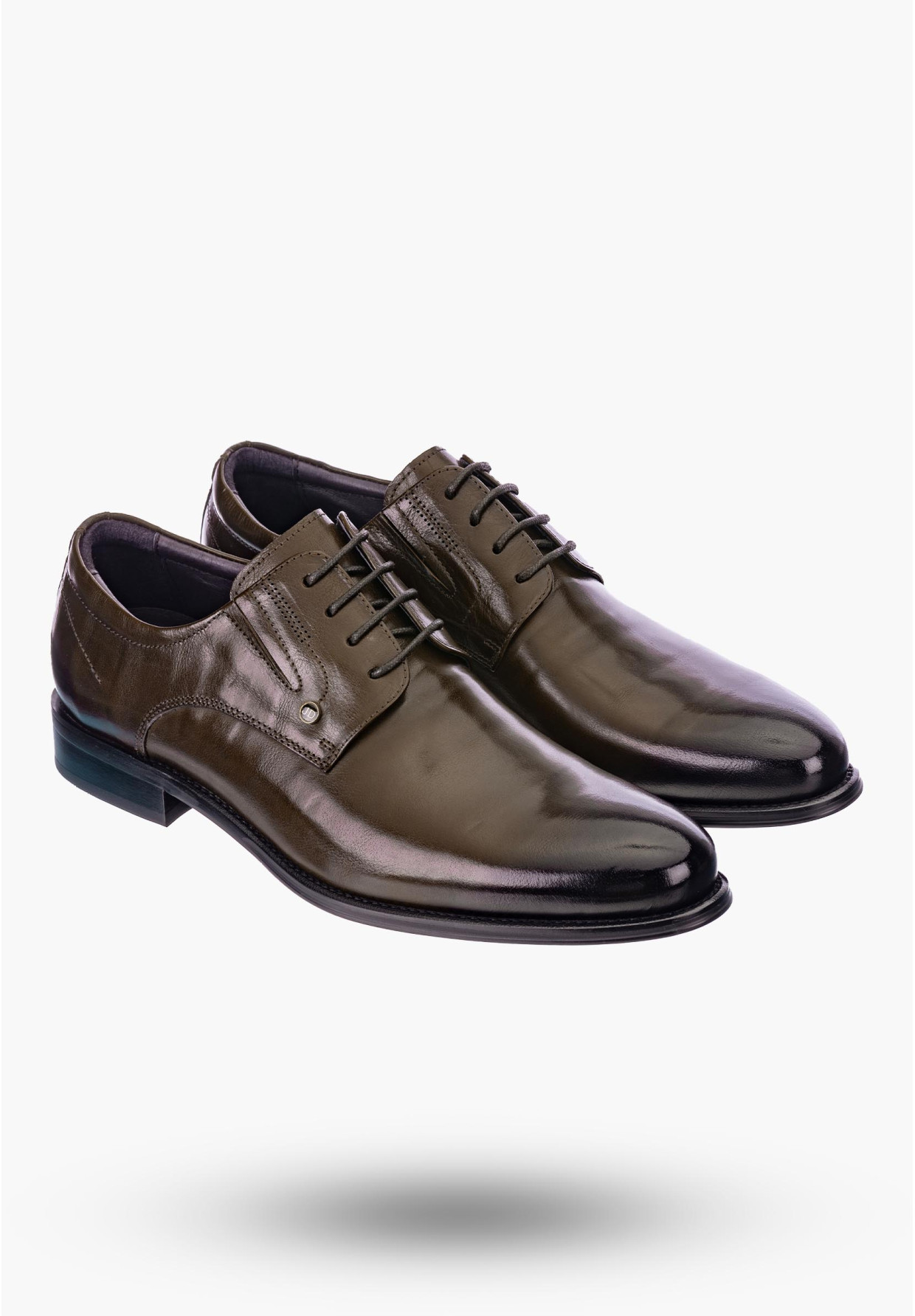 Buty Męskie JOHN DOUBARE Skórzane Brązowe Półbuty QA526