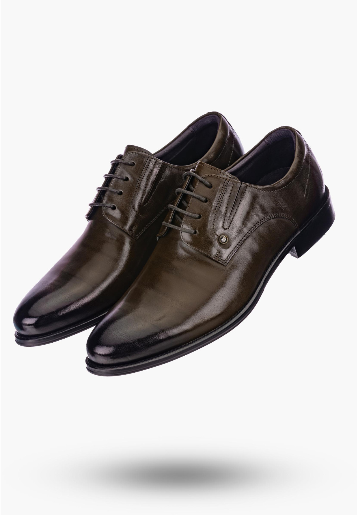 Buty Męskie JOHN DOUBARE Skórzane Brązowe Półbuty QA526