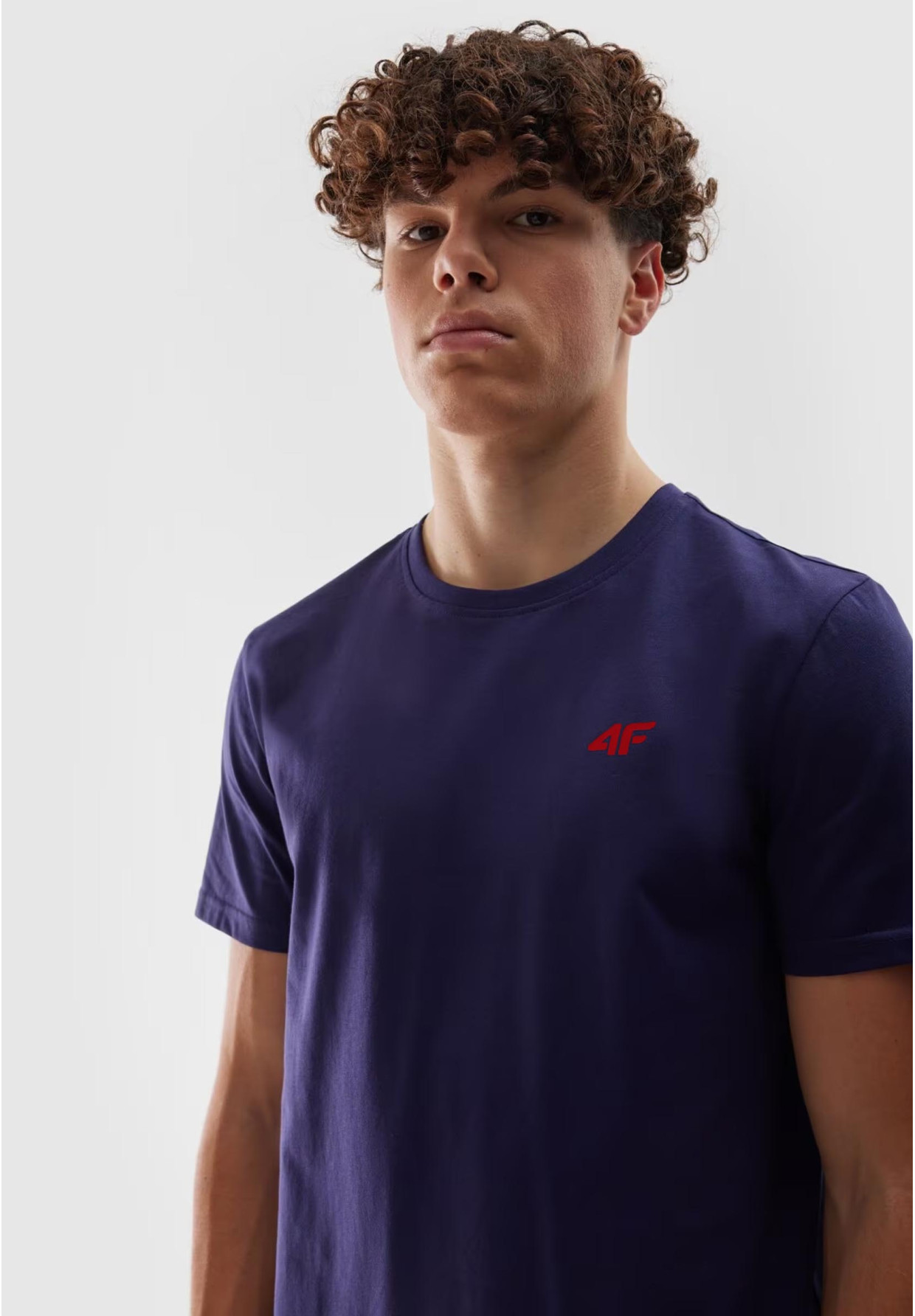 Koszulka Męska 4F Granatowy Sportowy T-shirt Regular 4FWSS24TTSHM1887
