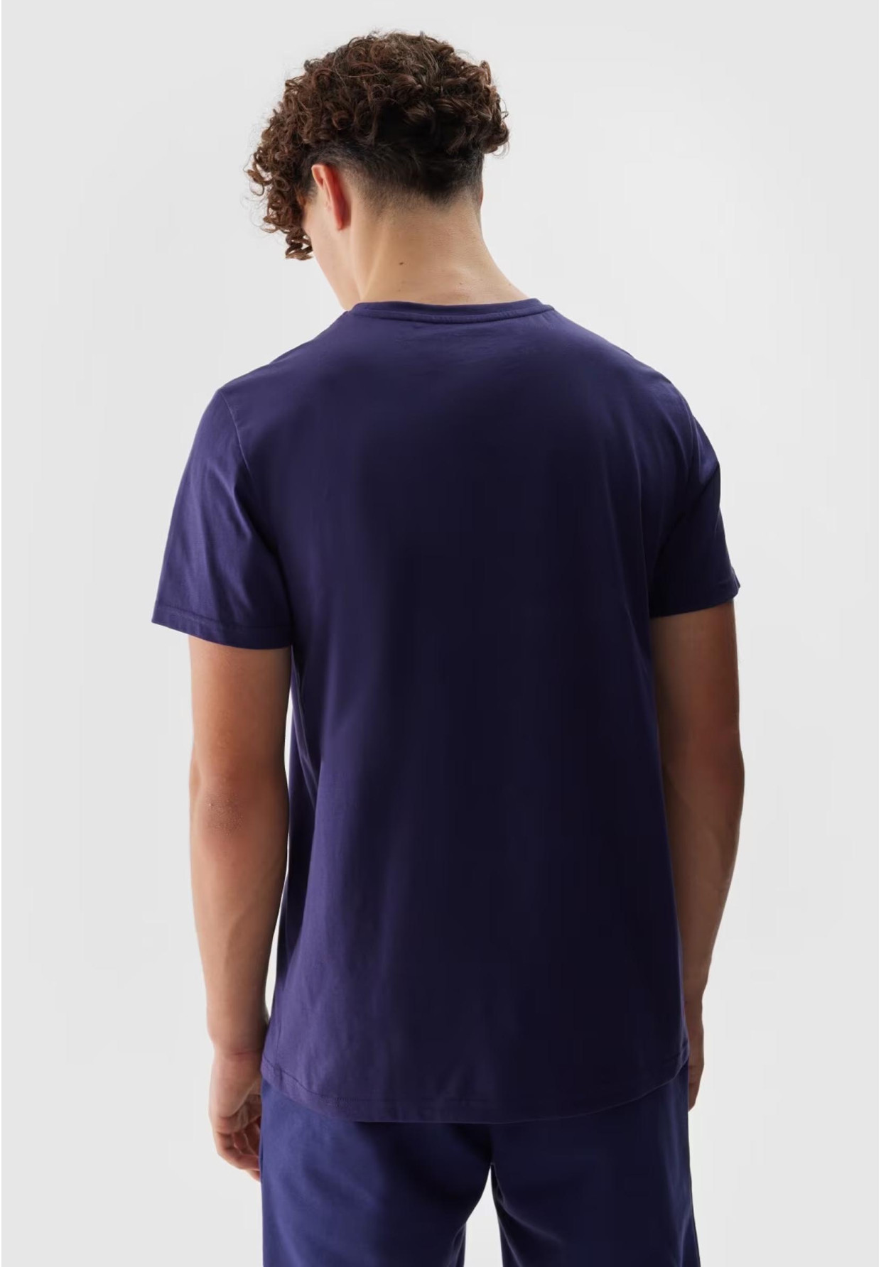 Koszulka Męska 4F Granatowy Sportowy T-shirt Regular 4FWSS24TTSHM1887