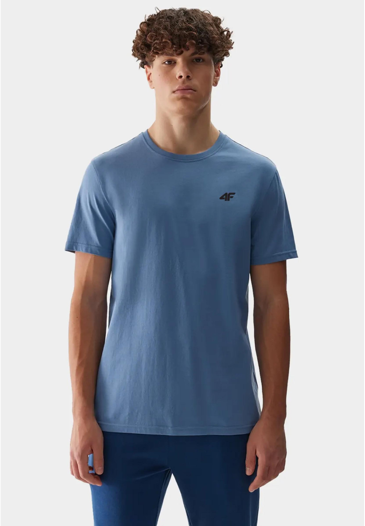 Koszulka Męska 4F Granatowy Sportowy T-shirt Regular 4FWSS24TTSHM1900