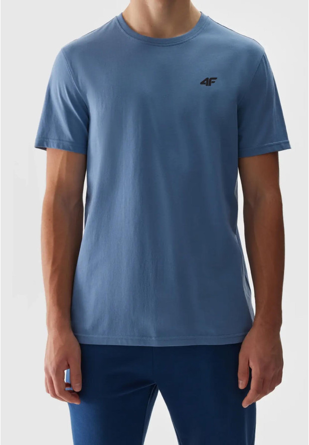 Koszulka Męska 4F Granatowy Sportowy T-shirt Regular 4FWSS24TTSHM1900