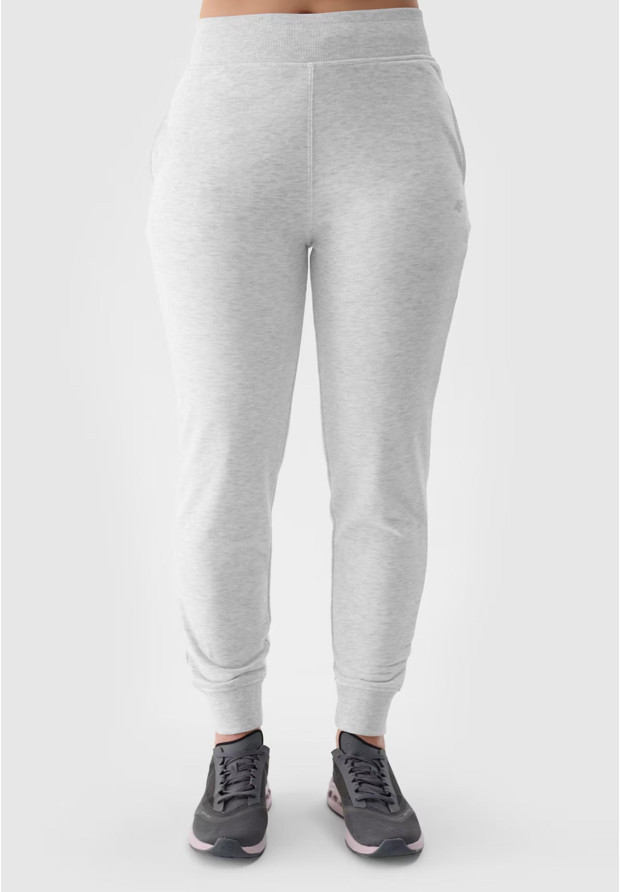 Spodnie Damskie Dresowe 4F Joggery Szare 4FWSS24TTROF606