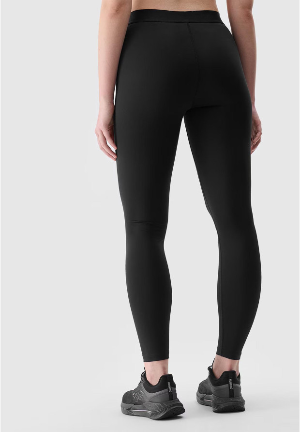 Legginsy Damskie 4F Sportowe Spodnie Treningowe Czarne 4FWSS24TFTIF186