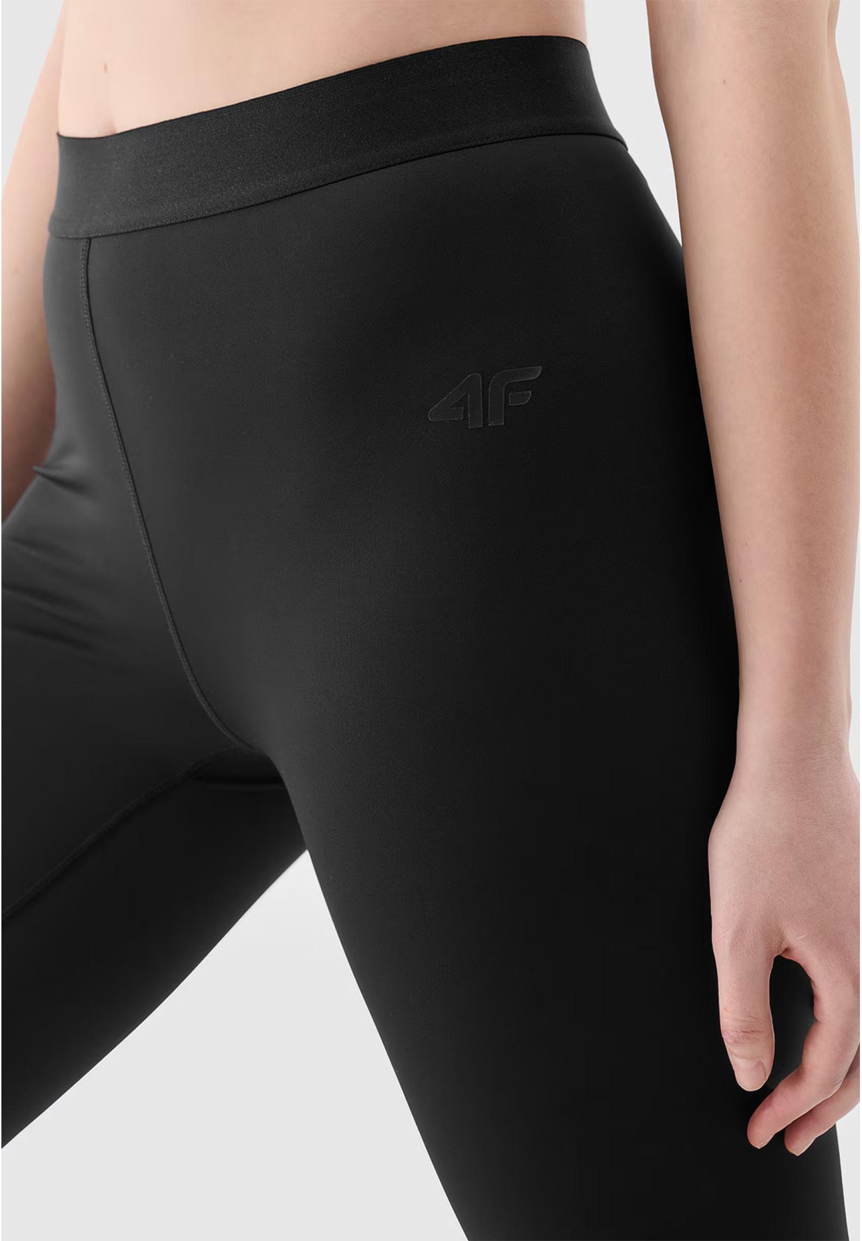 Legginsy Damskie 4F Sportowe Spodnie Treningowe Czarne 4FWSS24TFTIF186