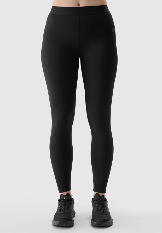 Legginsy Damskie 4F Sportowe Spodnie Treningowe Czarne 4FWSS24TFTIF186