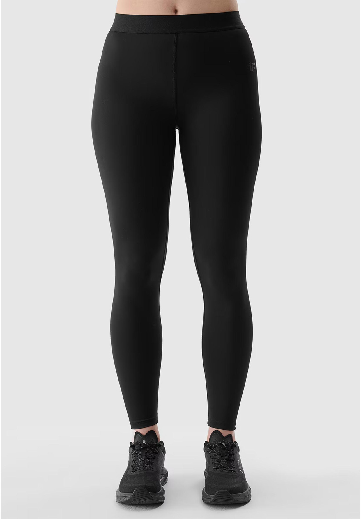 Legginsy Damskie 4F Sportowe Spodnie Treningowe Czarne 4FWSS24TFTIF186
