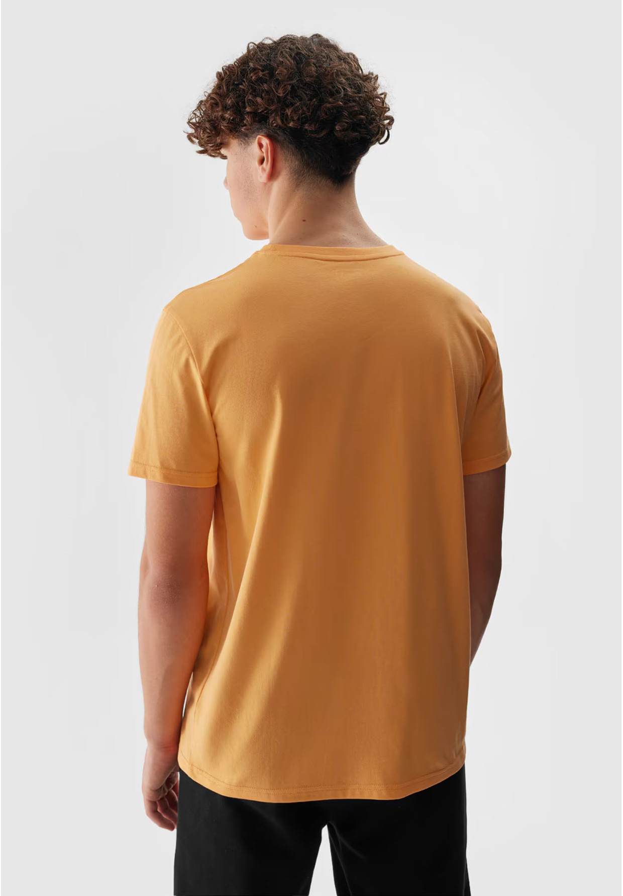 Koszulka Męska 4F Sportowy T-shirt Pomarańczowy Regular TTSHM1154