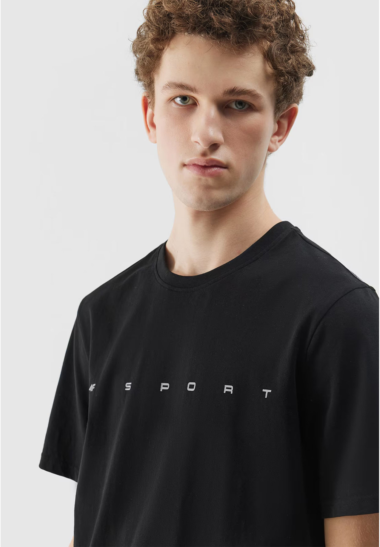 Koszulka Męska 4F Sportowy T-shirt Czarny Regular TTSHM1283
