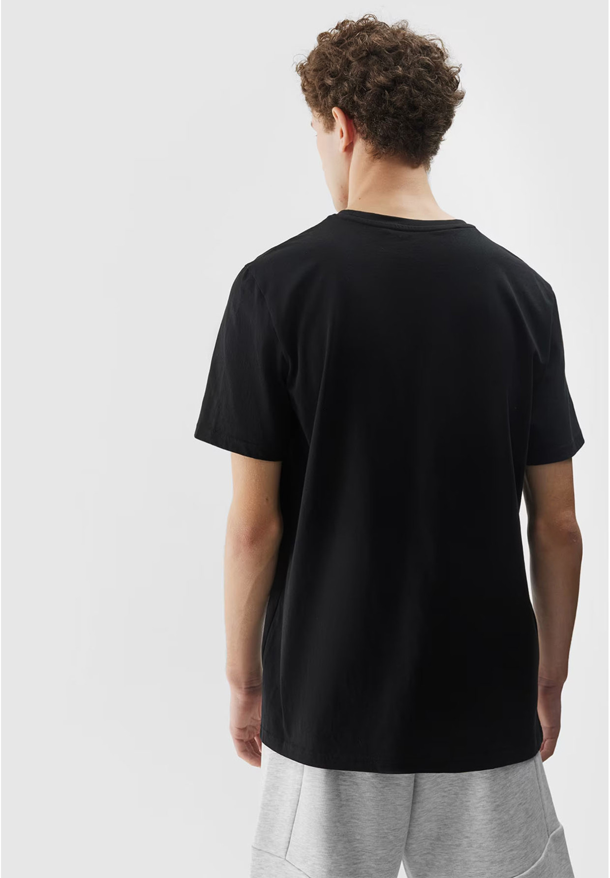 Koszulka Męska 4F Sportowy T-shirt Czarny Regular TTSHM1283