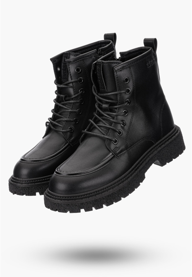 Buty Damskie BIG STAR Botki Ocieplane Czarne OO274A124