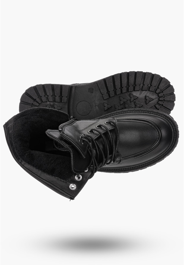 Buty Damskie BIG STAR Botki Ocieplane Czarne OO274A124