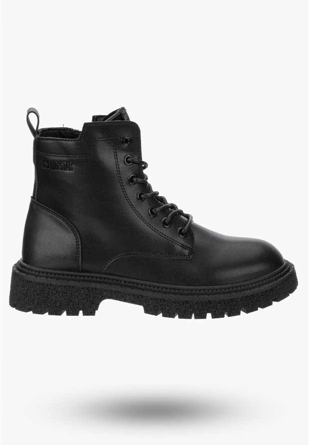 Buty Damskie BIG STAR Botki Ocieplane Czarne OO274A126