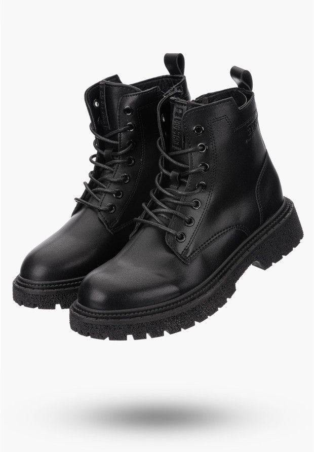 Buty Damskie BIG STAR Botki Ocieplane Czarne OO274A126