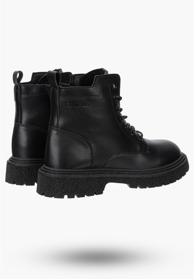 Buty Damskie BIG STAR Botki Ocieplane Czarne OO274A126