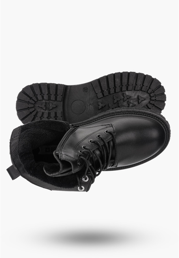 Buty Damskie BIG STAR Botki Ocieplane Czarne OO274A126