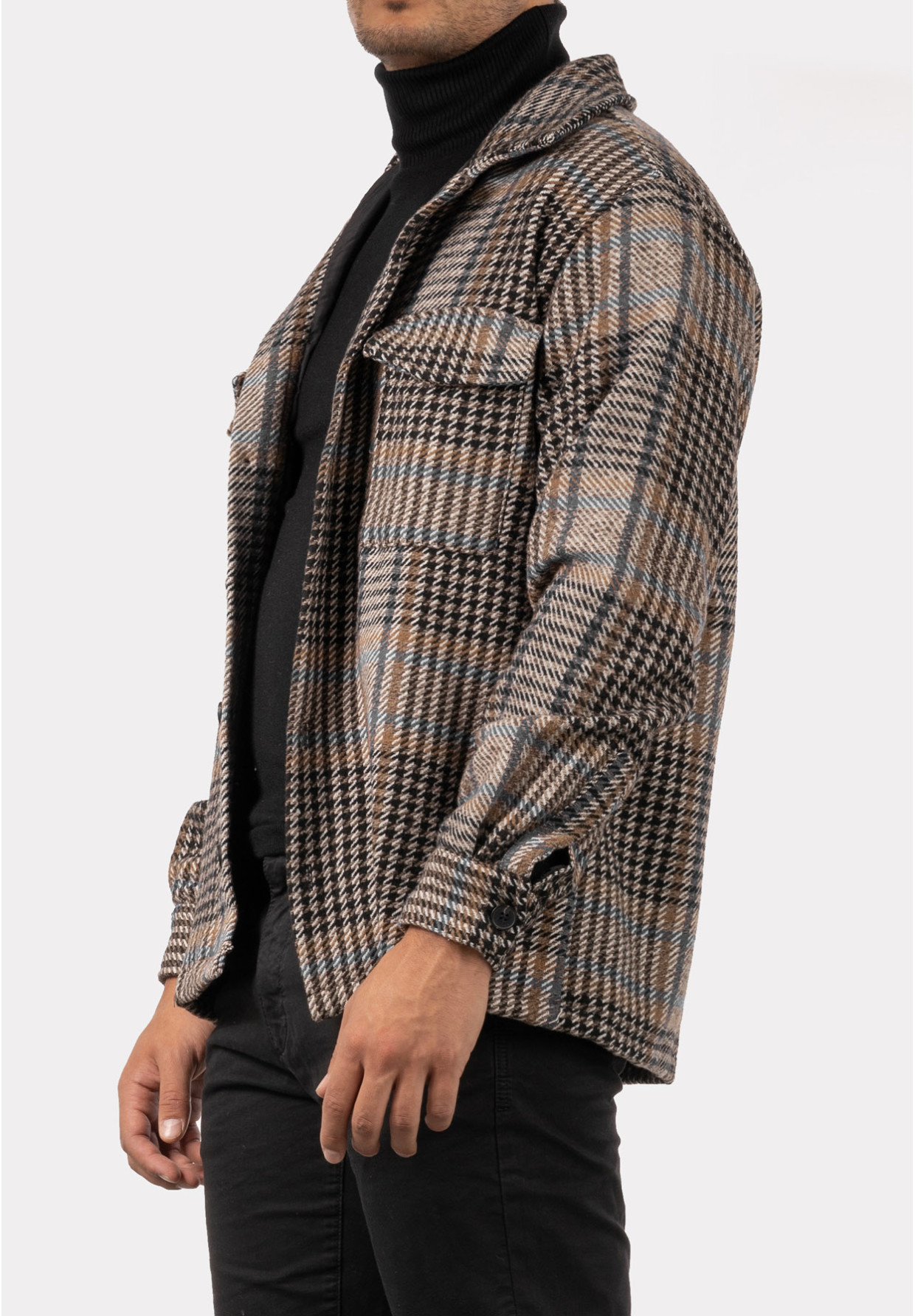 Kurtka Męska Bluza rozpinana OVERSIZE z kołnierzem K-9-2024