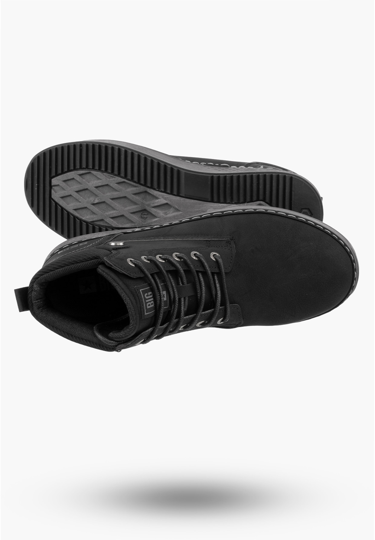 Buty Męskie BIG STAR Trzewiki Czarne Eko Skóra OO174559