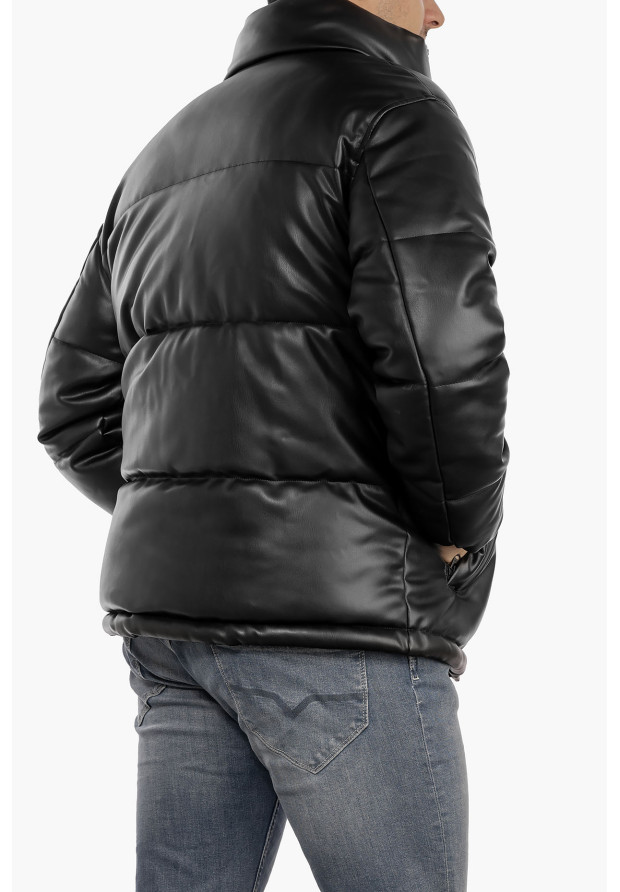 Kurtka Męska ZARA Skajka Puchowa Czarna Pikowana OVERSIZE 12-K-2024