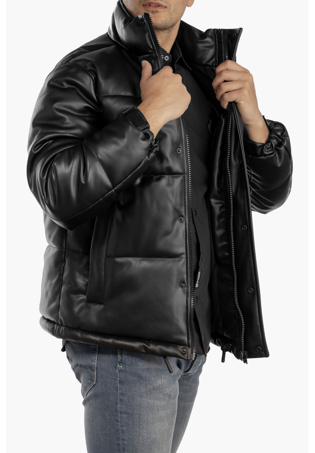 Kurtka Męska ZARA Skajka Puchowa Czarna Pikowana OVERSIZE 12-K-2024