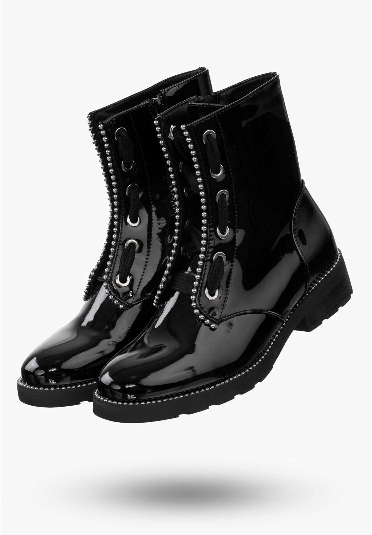 Buty Damskie Botki Czarne Trzewiki Na Zimę J20X2