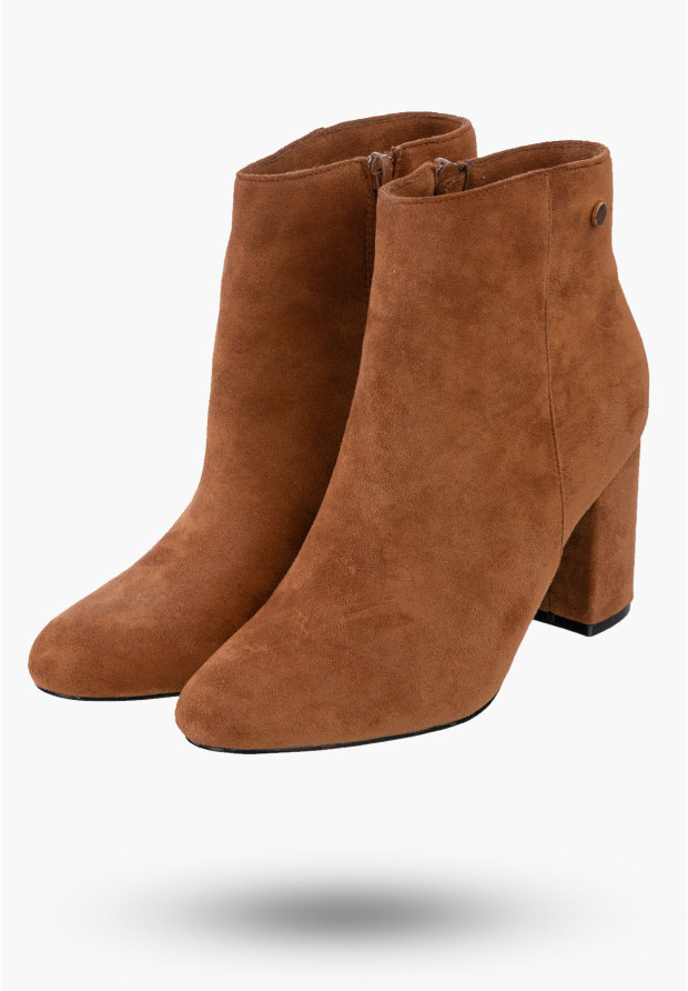 Buty Damskie Botki Camel Na Obcasie Na Zimę D201X2