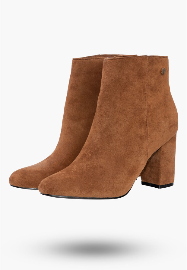 Buty Damskie Botki Camel Na Obcasie Na Zimę D201X2