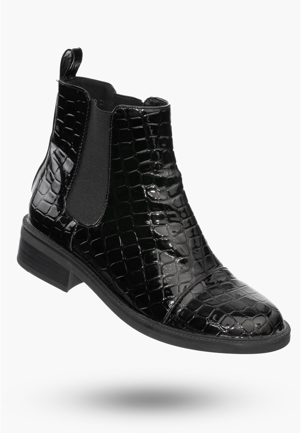 Buty Damskie Botki Czarne Sztyblety Modne Na Zimę D201X6
