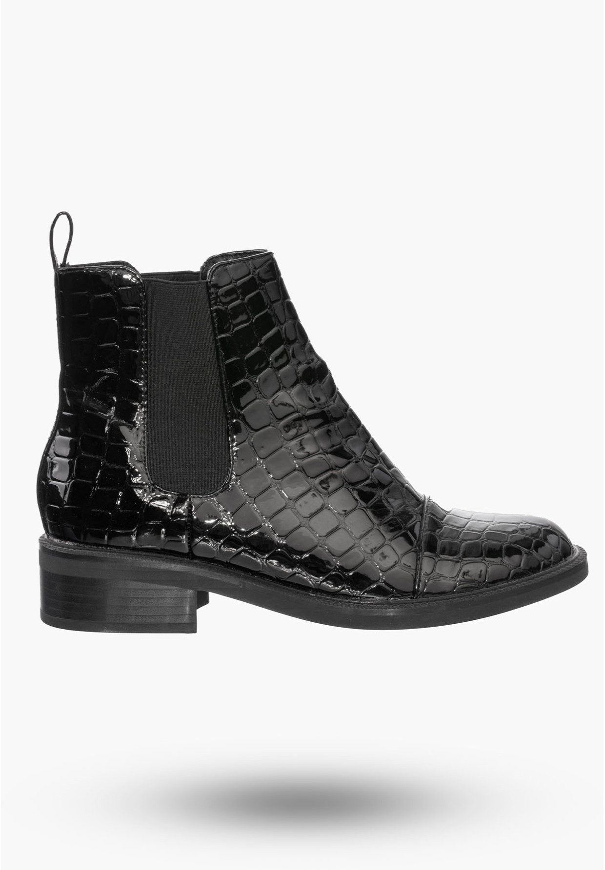 Buty Damskie Botki Czarne Sztyblety Modne Na Zimę D201X6