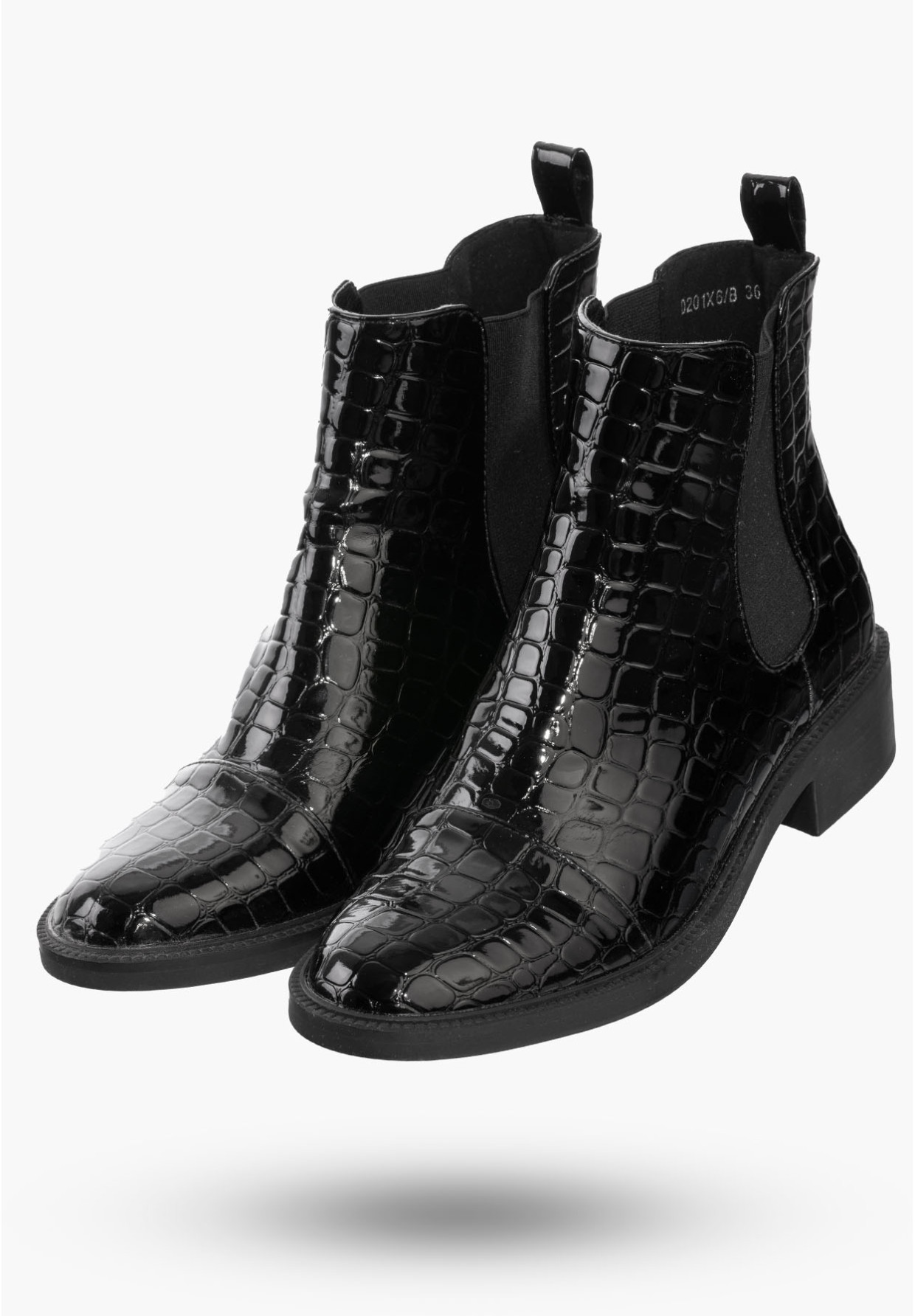 Buty Damskie Botki Czarne Sztyblety Modne Na Zimę D201X6