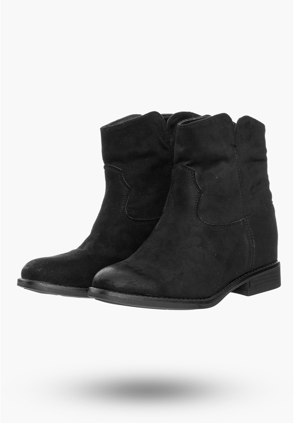 Buty Damskie Botki Stylowe Czarne Z Ekologicznej Skóry Na Zimę G20X1