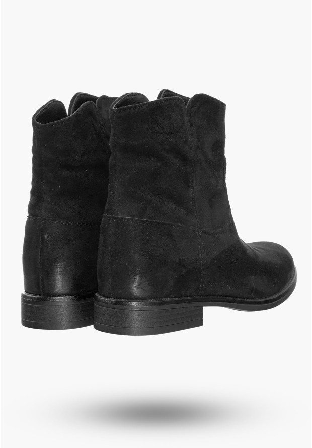 Buty Damskie Botki Stylowe Czarne Z Ekologicznej Skóry Na Zimę G20X1