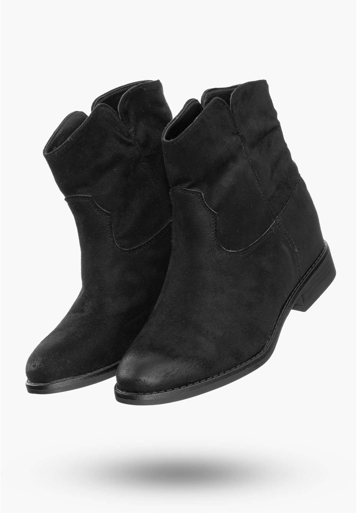 Buty Damskie Botki Stylowe Czarne Z Ekologicznej Skóry Na Zimę G20X1