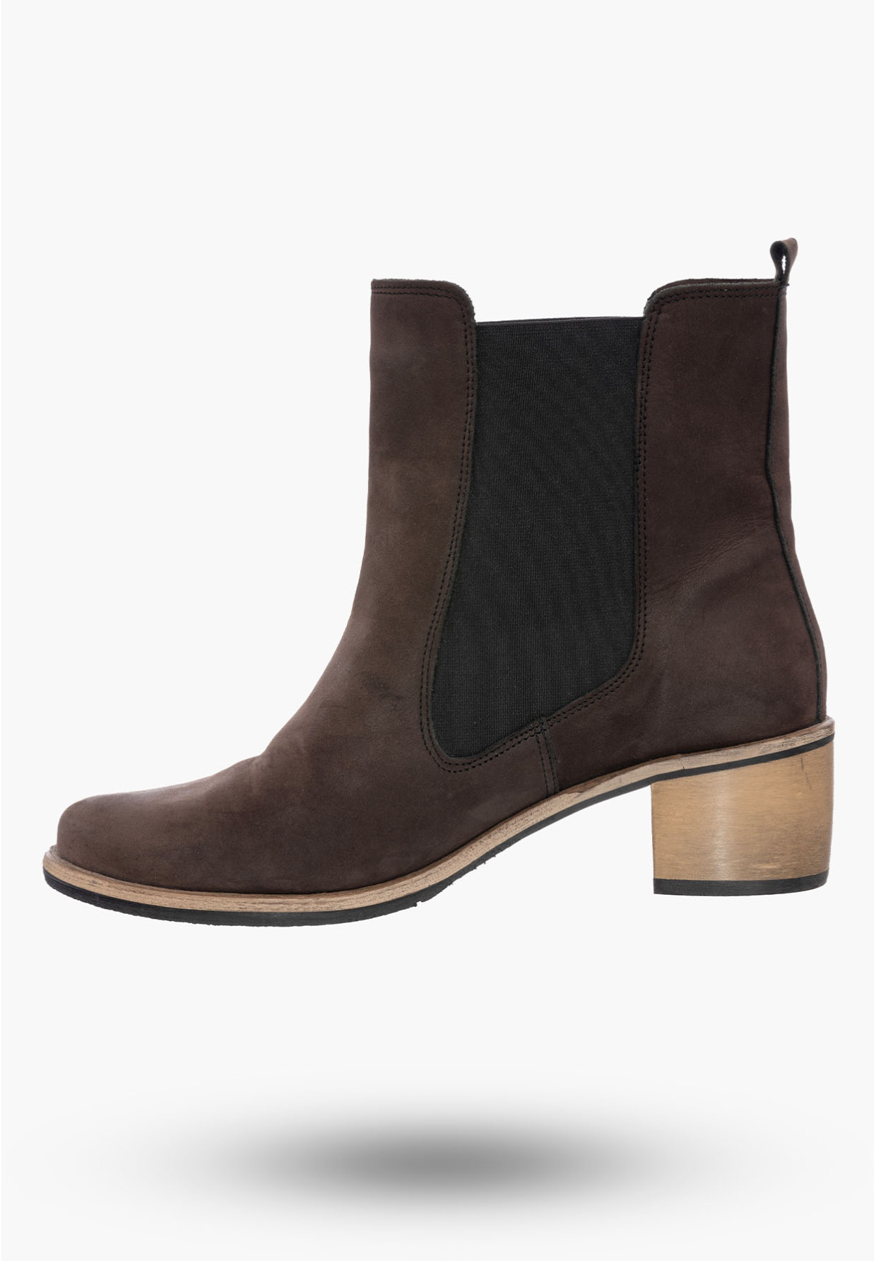 Buty Damskie Botki Ciemny Brąz Ze Skóry Naturalnej Na Zimę Korda 1137