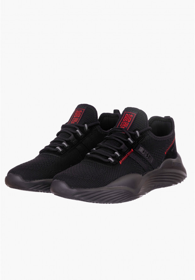 Sneakersy Męskie Big Star Czarne KK174255