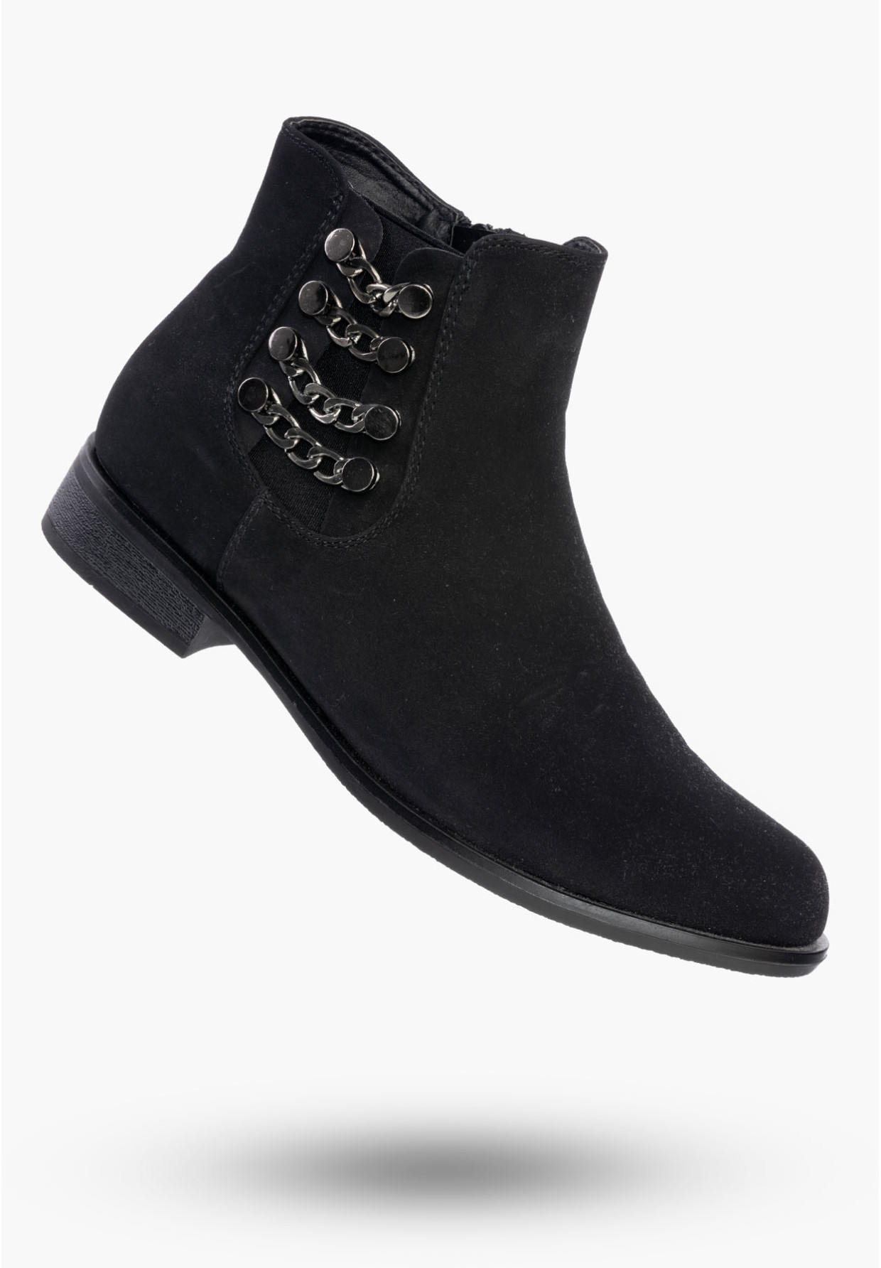 Buty Damskie Botki Stylowe Czarne Z Ociepleniem Na Zimę GD-BM-60