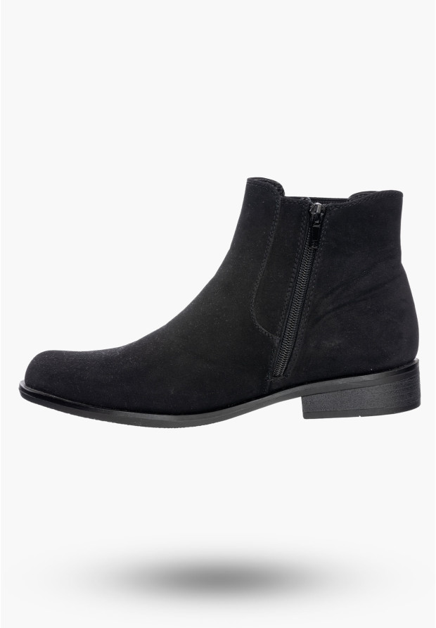 Buty Damskie Botki Stylowe Czarne Z Ociepleniem Na Zimę GD-BM-60
