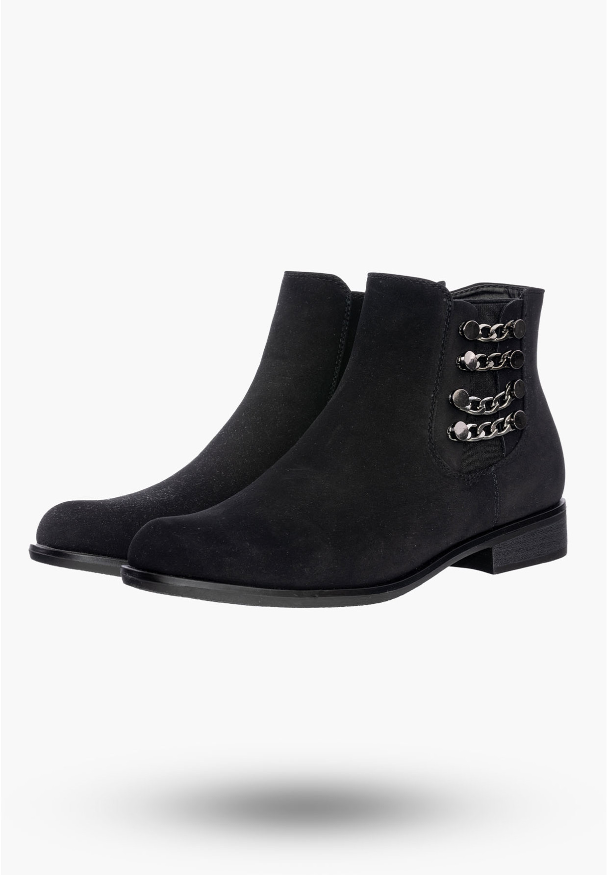 Buty Damskie Botki Stylowe Czarne Z Ociepleniem Na Zimę GD-BM-60