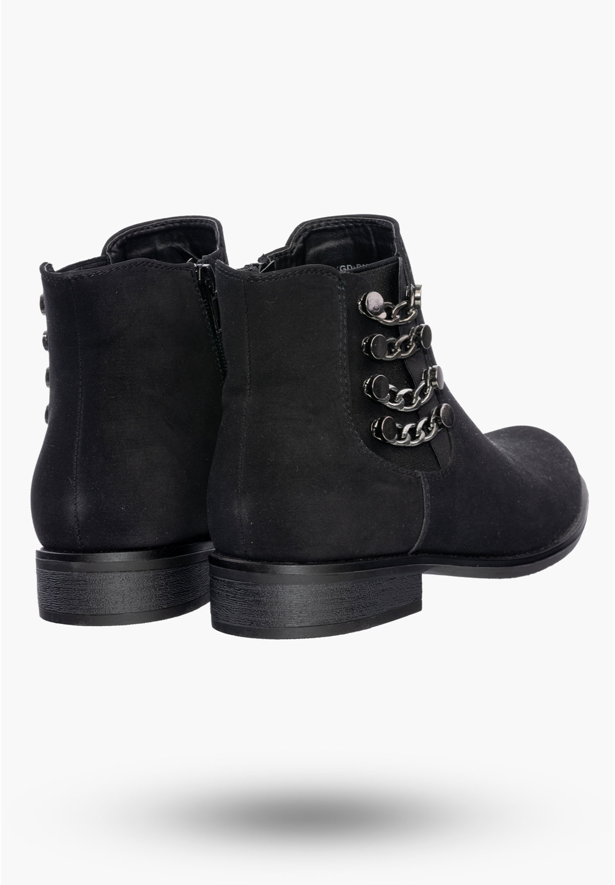 Buty Damskie Botki Stylowe Czarne Z Ociepleniem Na Zimę GD-BM-60