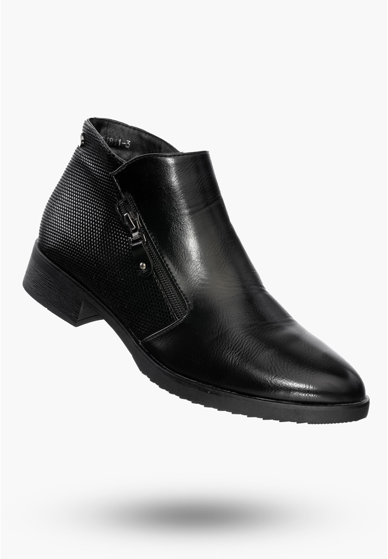 Buty Damskie Botki Czarne Ocieplane Eleganckie Na Zimę MR1811-3