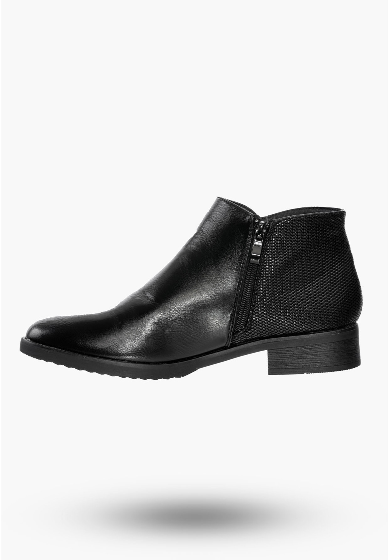 Buty Damskie Botki Czarne Ocieplane Eleganckie Na Zimę MR1811-3