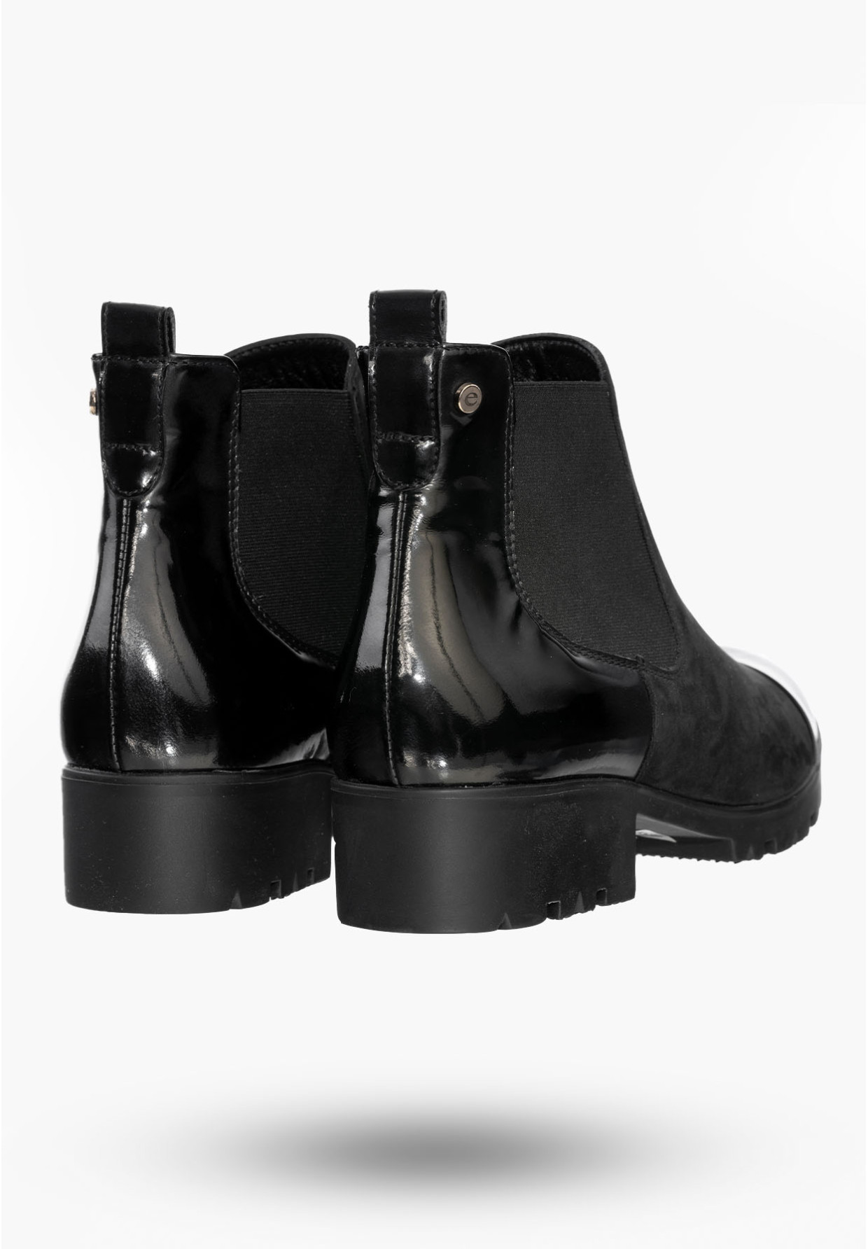 Buty Damskie Botki Czarne ze skóry naturalnej Na Zimę 844